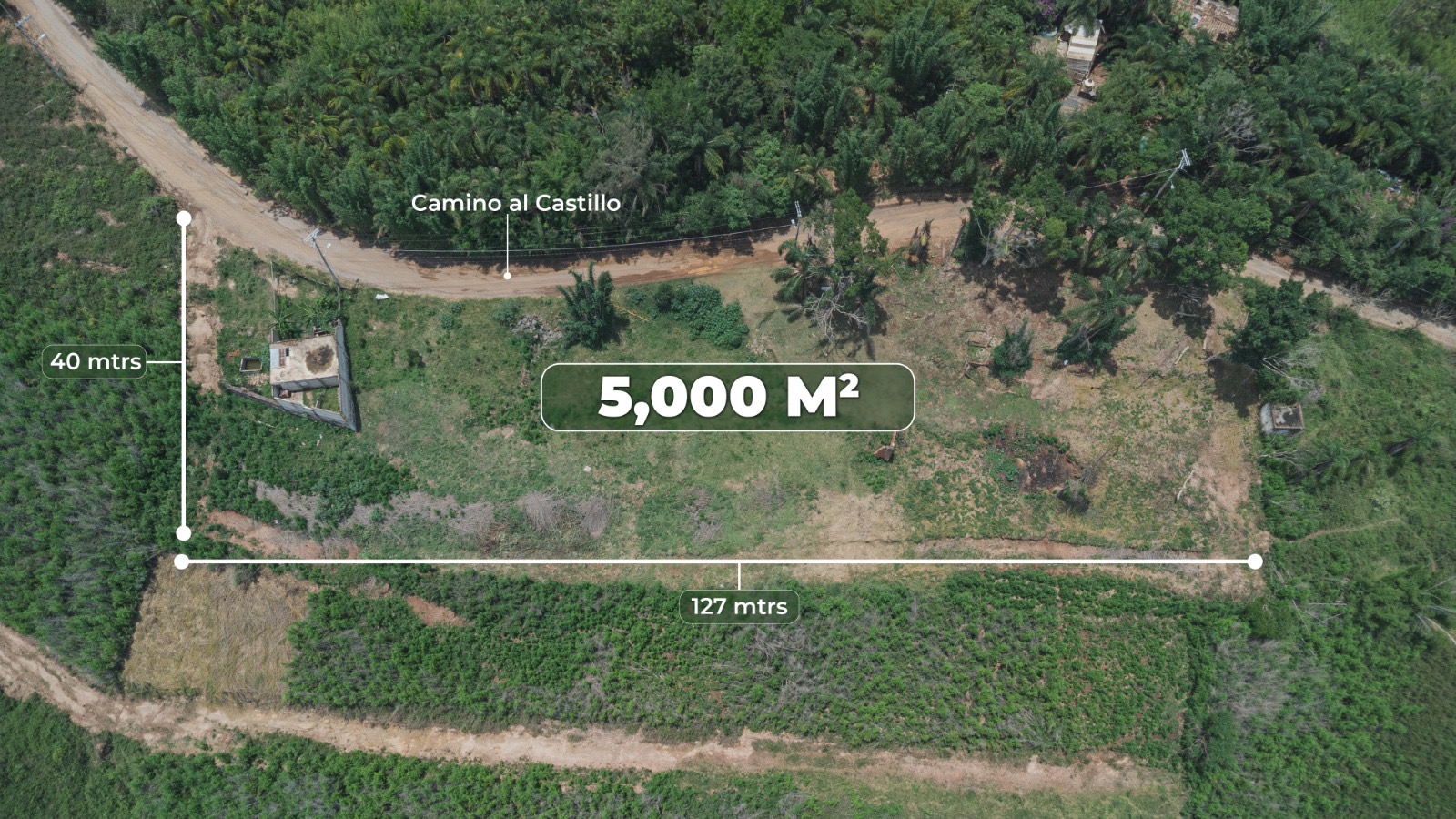 Terreno en venta a unos minutos de la Laguna de el Castillo